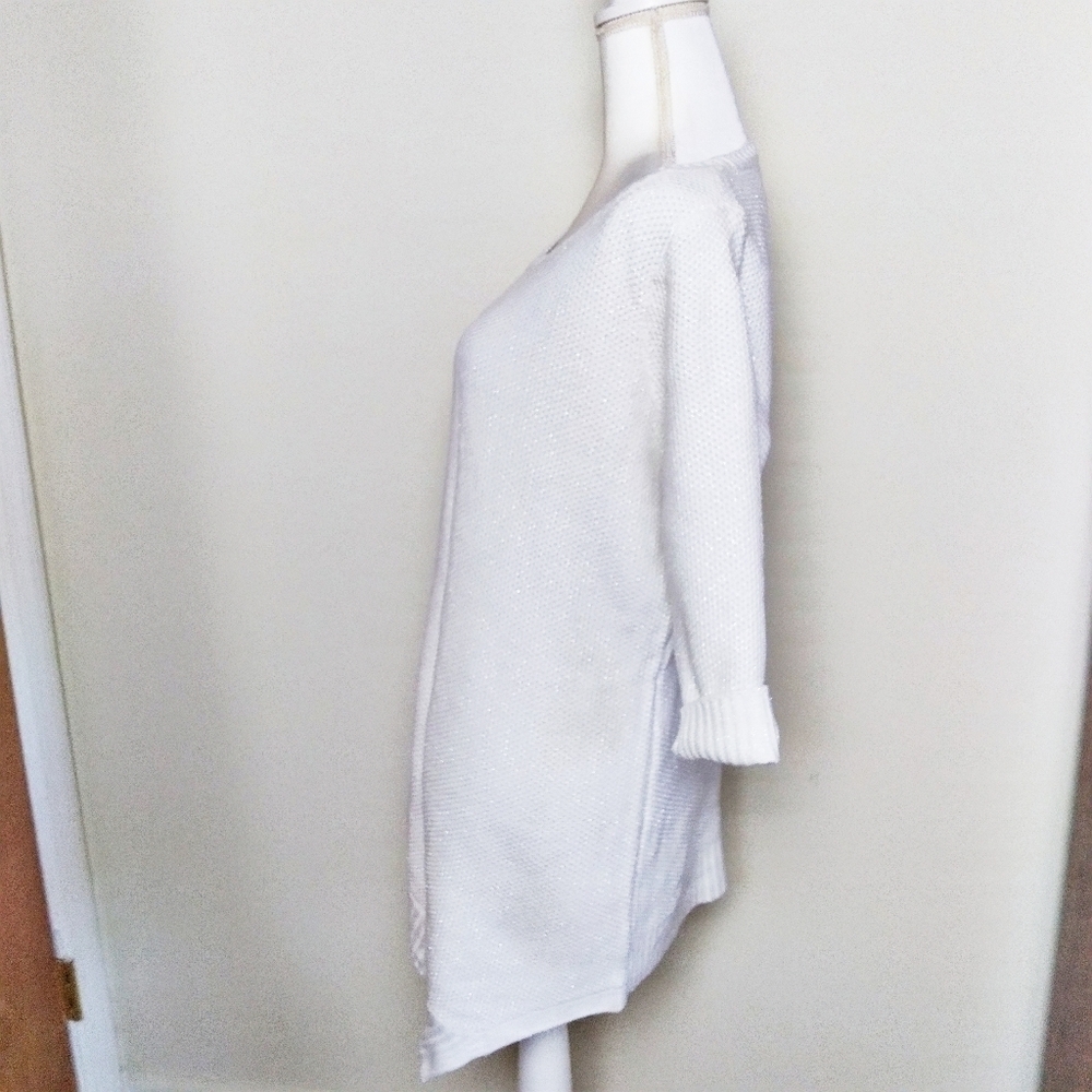 Design history White Asymmetrical Hem Sweater - Picture 4 of 7